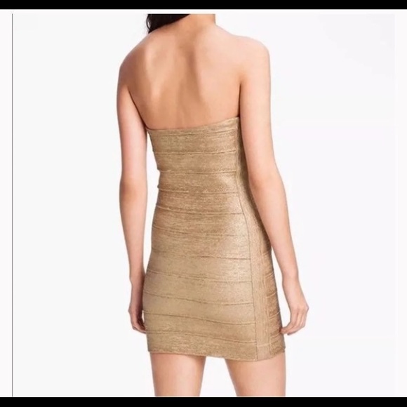 HH sparkly gold bandage dress - Picture 2 of 8